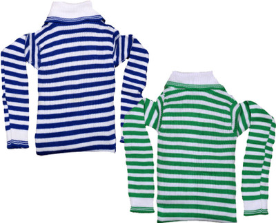 MTI FAASHION Striped High Neck Casual Baby Boys & Baby Girls Multicolor Sweater