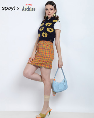 Unrule Floral Print Collared Neck Casual Women White Sweater