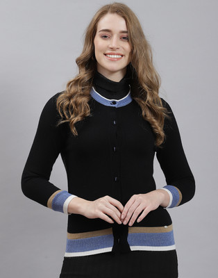 MONTE CARLO Solid Round Neck Casual Women Multicolor Sweater