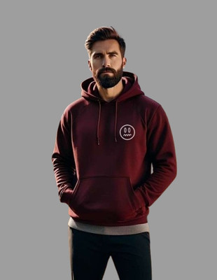 DAPPERS THREADS Printed Round Neck Casual Men Maroon Sweater