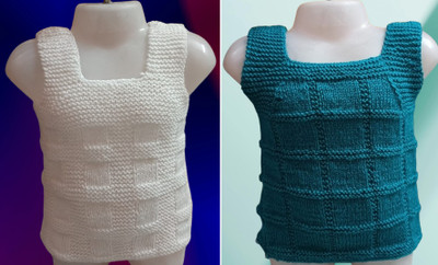 Sfw Self Design Square Neck Casual Baby Boys & Baby Girls Multicolor Sweater