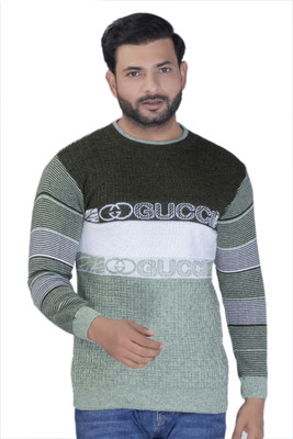 avtar Striped, Self Design Round Neck Party Men Multicolor Sweater