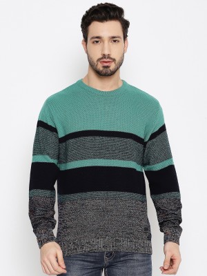 DUKE Colorblock Round Neck Casual Men Multicolor Sweater