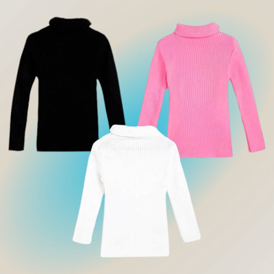 keshuyoka Self Design High Neck Casual Boys & Girls Multicolor Sweater