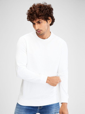 Picpok Trends Full Sleeve Solid Men Sweatshirt