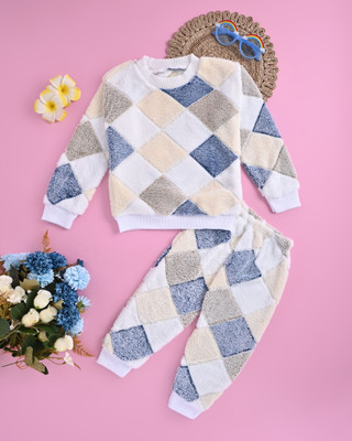 MSARDARDRESSES Geometric Print Round Neck Party Baby Boys Multicolor Sweater