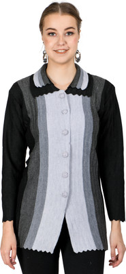 lady willington Striped Cowl Neck Casual Women Multicolor Sweater