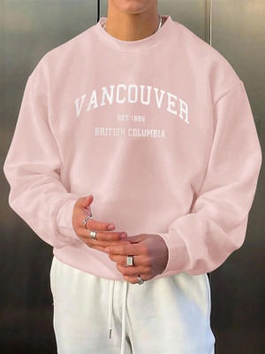 urban trees Solid Round Neck Casual Women Pink Sweater