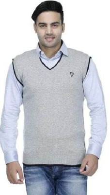 Sanzzy Solid V Neck Casual Men Multicolor Sweater