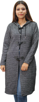 Hautemoda Solid Hooded Neck Casual Women Grey Sweater