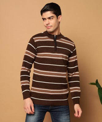 MYLES Striped Round Neck Casual Men Multicolor Sweater