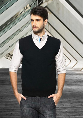 jorden4u Solid V Neck Casual Men Black Sweater