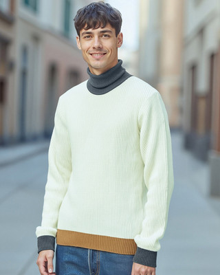 BEWAKOOF Striped Turtle Neck Casual Men Multicolor Sweater