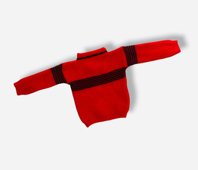 The Creators Self Design Round Neck Casual Baby Boys & Baby Girls Red Sweater