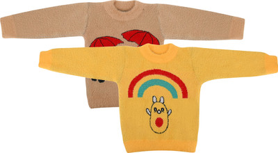 Fit N Fame Graphic Print Round Neck Casual Baby Boys & Baby Girls Multicolor Sweater