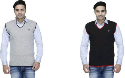 AAVYARA Solid V Neck Casual Women Multicolor Sweater
