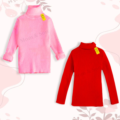 APARAJ Solid High Neck Casual Baby Boys & Baby Girls Multicolor Sweater