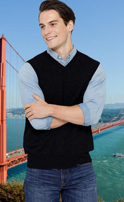 jorden4u Self Design V Neck Casual Men Black Sweater