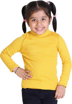 Rzlecort Self Design High Neck Casual Baby Boys & Baby Girls Yellow Sweater