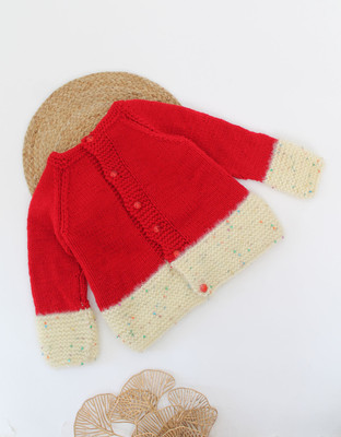 Woonie Solid Round Neck Casual Baby Boys & Baby Girls Red Sweater