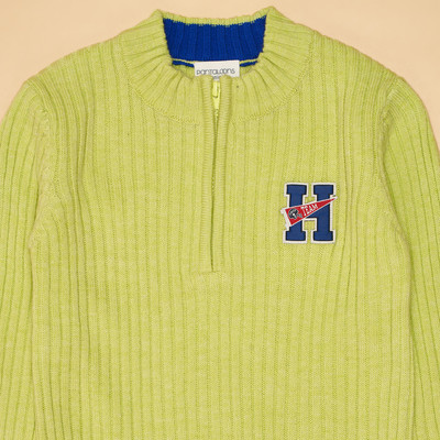 Pantaloons Junior Solid Round Neck Casual Boys Green Sweater