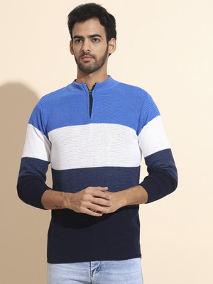Trendy World Colorblock Round Neck Casual Men Multicolor Sweater
