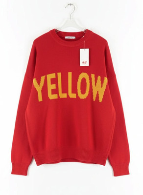 Carta Solid Round Neck Casual Men Red Sweater