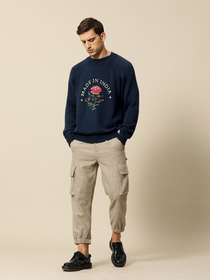 Mr Bowerbird Self Design Round Neck Casual Men Multicolor Sweater