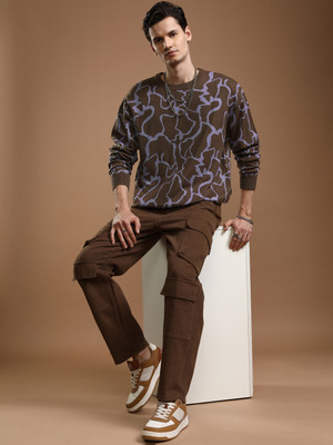 HIGHLANDER Self Design Round Neck Casual Men Multicolor Sweater
