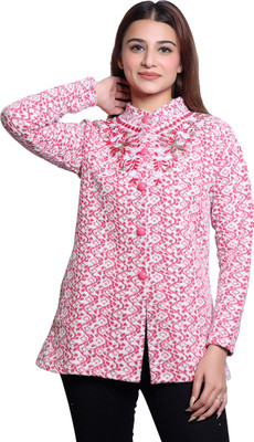 hrd7 Self Design Round Neck Casual Women Pink Sweater