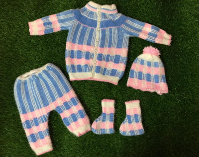Tarishii Self Design Collared Neck Casual Baby Boys & Baby Girls Reversible Red Sweater