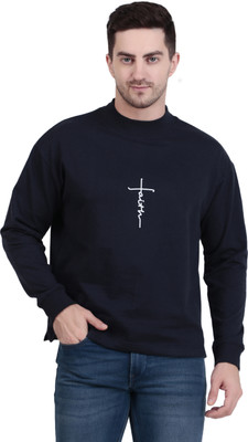 Priyansh Enterprises Solid Round Neck Casual Men Blue Sweater