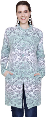 HITTIKA Self Design Round Neck Casual Women Light Green Sweater