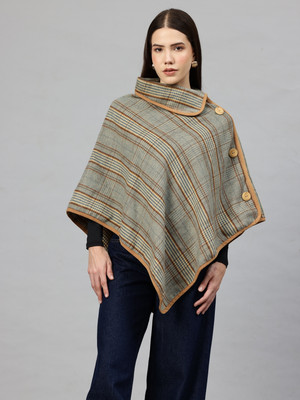 PIERRE CARLO Self Design Turtle Neck Casual Women Blue Sweater