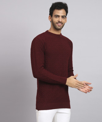 ZEPPI Solid Round Neck Casual Men Multicolor Sweater