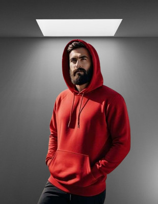 DAPPERS THREADS Solid Round Neck Casual Men Red Sweater