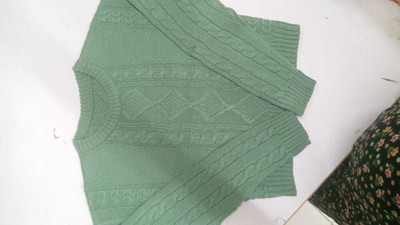 Shekhawati Knit Fab Solid Round Neck Casual Men Green Sweater