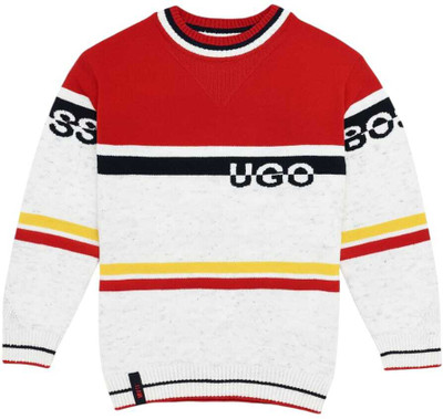 PINK PAADISE Graphic Print Crew Neck Casual Boys Multicolor Sweater