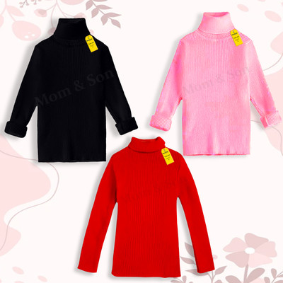APARAJ Solid High Neck Casual Baby Boys & Baby Girls Multicolor Sweater