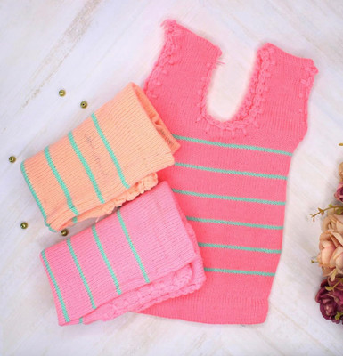 Miras Striped Round Neck Formal Baby Boys & Baby Girls Multicolor Sweater