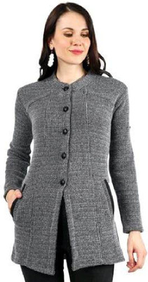 Shunit creation Solid V Neck Casual Women Grey Sweater