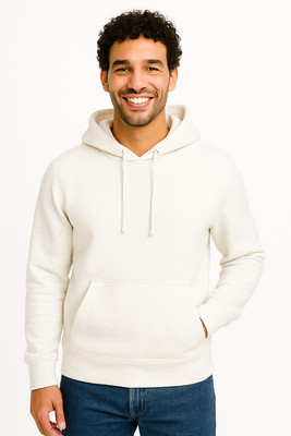 NV COLLECTION Solid Hooded Neck Casual Men Black Sweater
