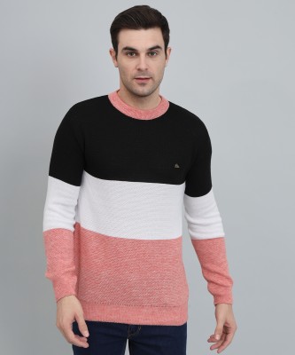 VEMRIS Striped Round Neck Casual Men Multicolor Sweater