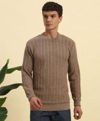 HERMISTON Self Design Round Neck Casual Men Multicolor Sweater