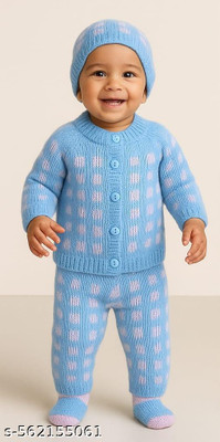 Tradersrajpoot Embellished Round Neck Casual Baby Boys & Baby Girls Multicolor Sweater