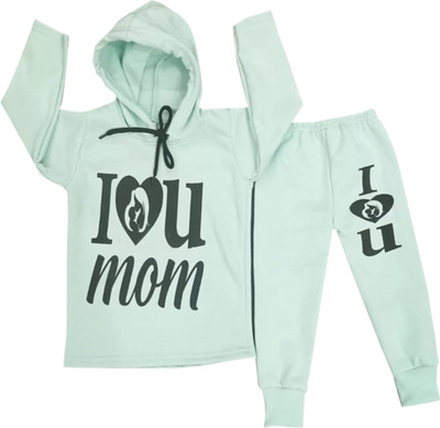 L Fashion Graphic Print Hooded Neck Casual Baby Boys & Baby Girls Reversible Light Green Sweater