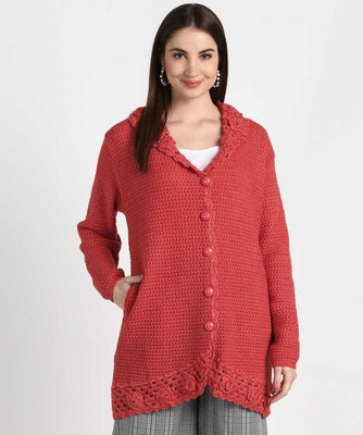 Life and style Solid V Neck Casual Men Red Sweater