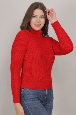 The Sleep Intimo Paisley Round Neck Casual Women Red Sweater