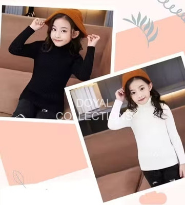 Doyal Collections Self Design Turtle Neck Casual Baby Boys & Baby Girls White, Black Sweater