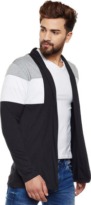 GLAMPANDA Colorblock Casual Men Black Sweater